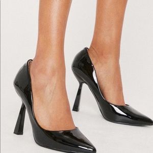 Nasty Gal Patent Faux Leather Pointed Stiletto Heels